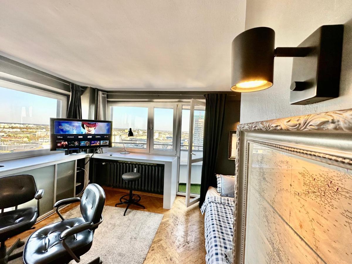 Super Apartament Grey Centrum 2X Metro Fast Wifi 300 Mbs Netflix Appletv Smarttv Spotify Panorama Miasta Varsovia Exterior foto